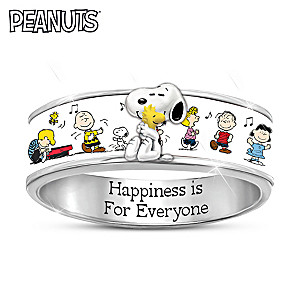 PEANUTS "Happiness" Spinning Ring