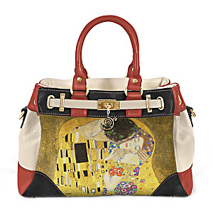 Gustav Klimt "The Kiss" Handbag With Spiral Charm