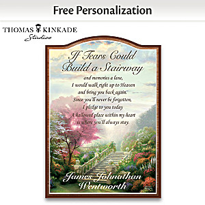 Thomas Kinkade Personalized Memorial Wall Plaque With Poem