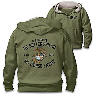 USMC "No Better Friend" Full-Zip Hoodie