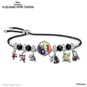 The Nightmare Before Christmas Bolo-Style Charm Bracelet