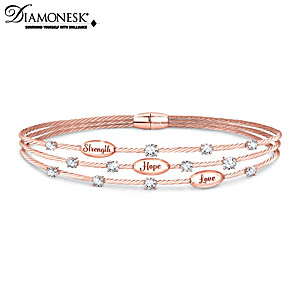 "Beauty And Strength" Diamonesk Copper Cable Bracelet