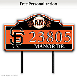 San Francisco Giants Personalized Outdoor Address Sign