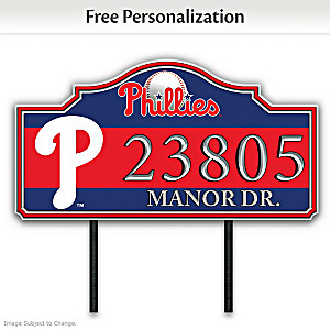 Philadelphia Phillies Personalized Outdoor Address Sign