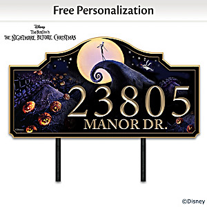 The Nightmare Before Christmas Personalized Address Sign
