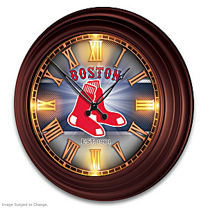 Boston Red Sox Illuminated Atomic Wall Clock