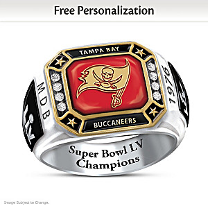 Buccaneers Super Bowl LV Champions Personalized Men's Ring