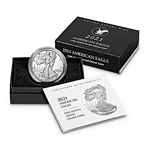 Rare 2021 First-Ever Type 2 Proof Silver Eagle Coin