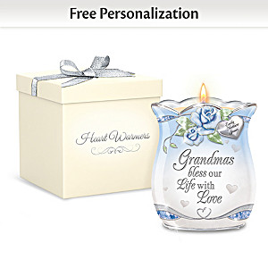 Personalized Porcelain Candleholder For Grandmother