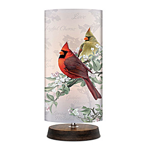 James Hautman "Charming Cardinals" Table Lamp