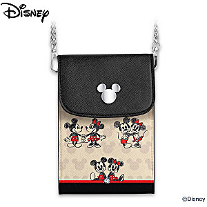 Mickey Mouse And Minnie Mouse Crossbody Cell Phone Bag