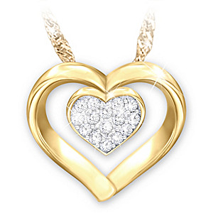 "Por Siempre Mi Hija" 15-Diamond Pendant Necklace