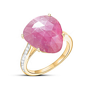 Meghan Markle-Inspired Pink Sapphire And Diamonesk Ring