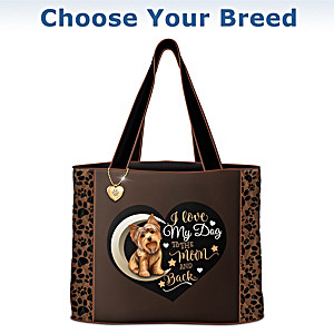 "I Love My Dog To The Moon And Back" Tote: Choose Your Breed