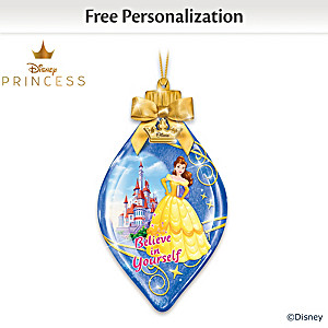 Disney Princess Belle Personalized Light Up Ornament
