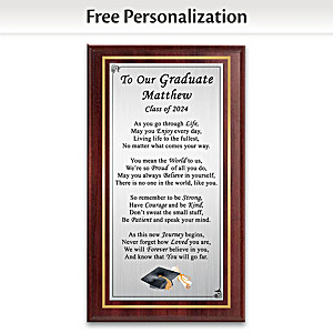 "Words Of Wisdom" Personalized Wall Decor For Graduates