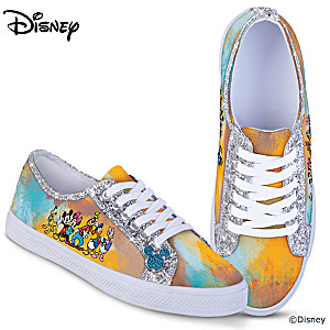 Disney Mickey Mouse & Friends Sneakers With Glitter Trim