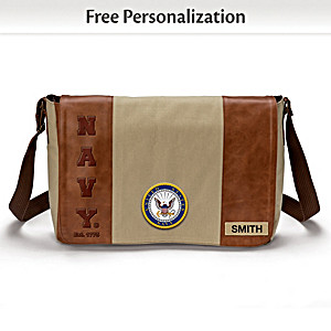 U.S. Navy Personalized Messenger Bag With Name