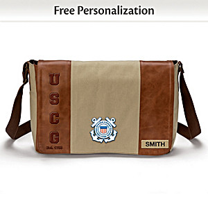 U.S. Coast Guard Personalized Messenger Bag With Name