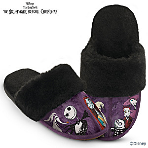 The Nightmare Before Christmas Slippers With Faux Fur