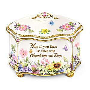 "A Garden Of Love" Porcelain Music Box By Marjolein Bastin