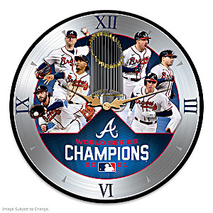 2021 World Series Champions Braves Tribute Wall Clock
