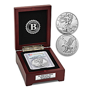 2022 First Strike American Eagle Silver Dollar With Display