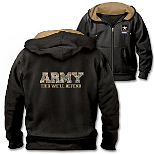 "Armed Forces Strong And Proud" U.S. Army Front-Zip Hoodie