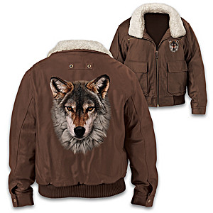 Al Agnew "The Wolf Within” Men's Twill Bomber Jacket