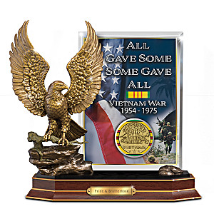 Vietnam Veterans Tribute Sculpture With Sculpted Eagle