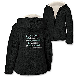 Sherpa Jacket With Inspirational Quote By Michelle Obama