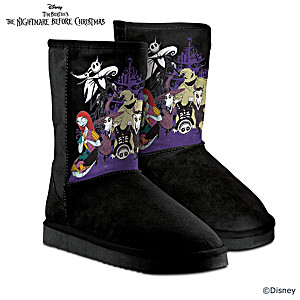 The Nightmare Before Christmas Faux Suede Women's Boots