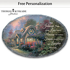 Thomas Kinkade "Where Love Resides" Personalized Wall Plaque