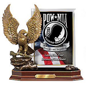 POW/MIA Commemorative Tribute With Sculpted Eagle