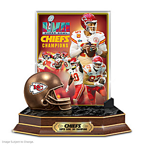 Chiefs Super Bowl LVII Tribute With Bronzed Helmet