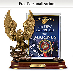 Marines "The Few The Proud" Personalized Eagle Sculpture