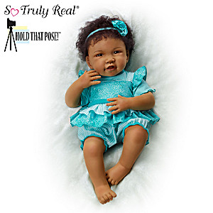 Hold That Pose "Destiny" Lifelike Baby Doll By Waltraud Hanl
