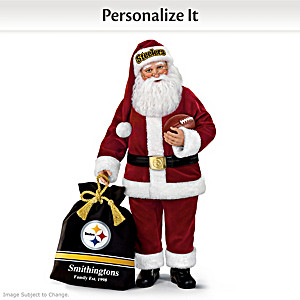 Steelers Santa With His Bag Personalized With Your Name