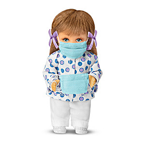 "Spread Kindness, Not Germs" Nurse Doll With Two Face Masks