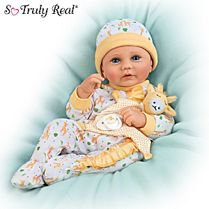"The Sky's The Limit" Snuggly Baby Doll With Giraffe Lovey