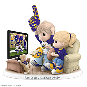 Precious Moments Minnesota Vikings Fan Porcelain Figurine