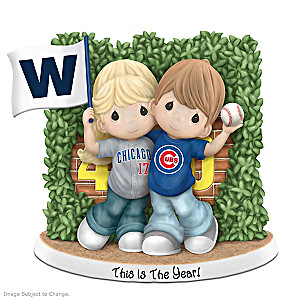 This Is The Year Chicago Cubs Porcelain Fan Figurine
