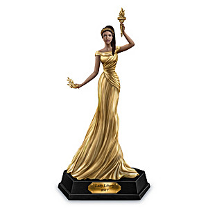"2017 Golden American Liberty Lady" Handcrafted Figurine