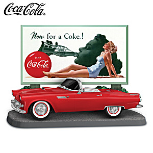 "Now For A COKE!" Sculpture With '50s-Style Ford Thunderbird