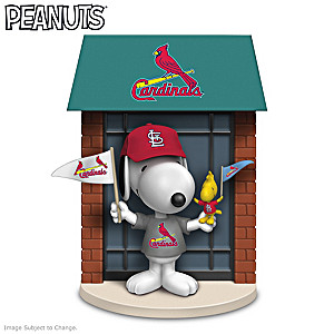 Snoopy And Woodstock St. Louis Cardinals Fan Figurine