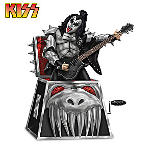 KISS "The Demon" Jack-In-The-Box-Style Sculpture