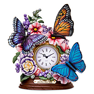 Lena Liu Remembrance Butterfly Mantel Clock