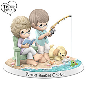 Precious Moments "Forever Hooked On You" Porcelain Figurine
