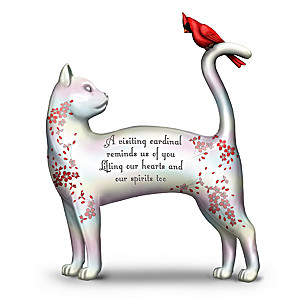 Cat And Cardinal Remembrance Figurine By Blake Jensen