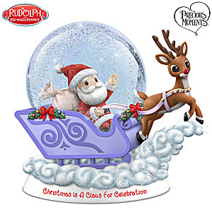 Precious Moments Rudolph The Red-Nosed Reindeer Snowglobe
